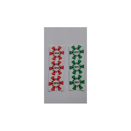 Kontrolka kółko z datą folia 2016 , 2017
