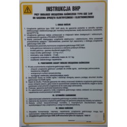 Instrukcja BHP przy obsłudze urządzenia gaśniczego