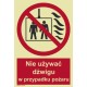 F114 Nie używać dźwigu w przypadku pożaru