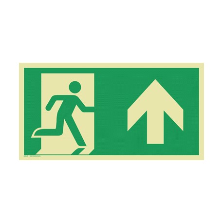 E102 Wyjście ewakuacyjne strzałka na wprost (prawe)