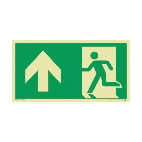 E112 Wyjście ewakuacyjne strzałka na wprost (lewe)