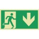 E107 Wyjście ewakuacyjne strzałka w dół (prawe)