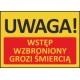 T419 UWAGA! Wstęp wzbroniony grozi śmiercią
