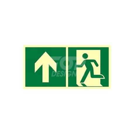 AE090 Kierunek do wyjścia ewakuacyjnego w górę (lewy)