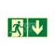 AE099 Kierunek do wyjścia ewakuacyjnego w dół (prawy)