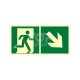 AE098 Kierunek do wyjścia ewakuacyjnego w dół w prawo