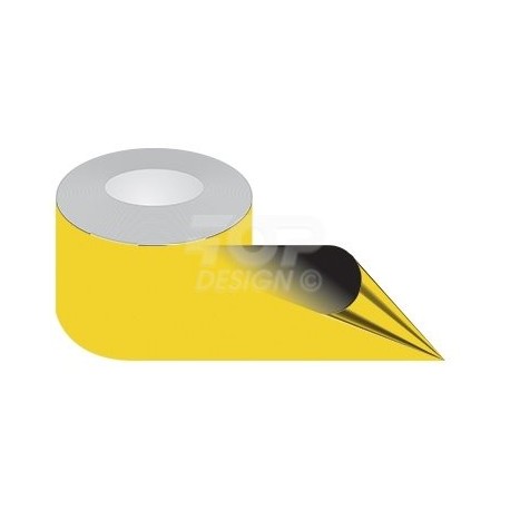 Dwustronna taśma ogrodzeniowa żółto-czarna.