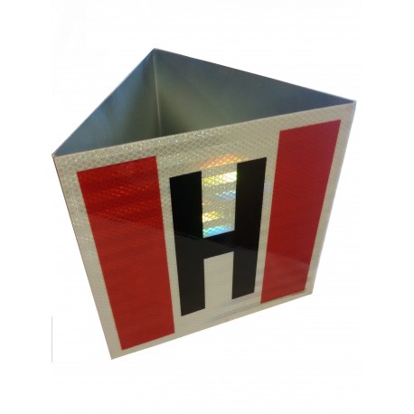 Znak 3D HYDRANT odblaskowy ocynkowany | 25x25cm