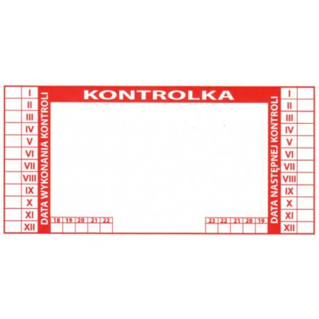 Kontrolka serwisowa na folii